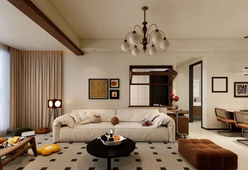 奶油色×中古风，这个 100㎡小家，装出了时光沉淀的温柔质感 - 家居知识