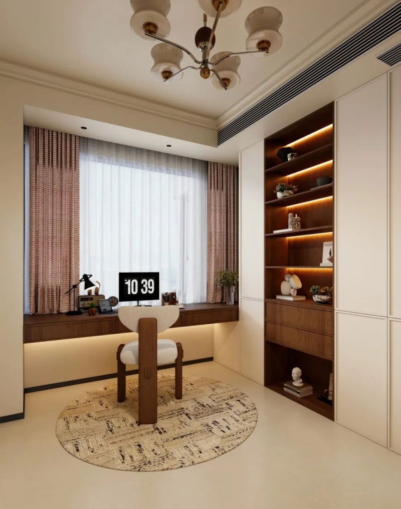 奶油色×中古风，这个 100㎡小家，装出了时光沉淀的温柔质感 - 家居知识