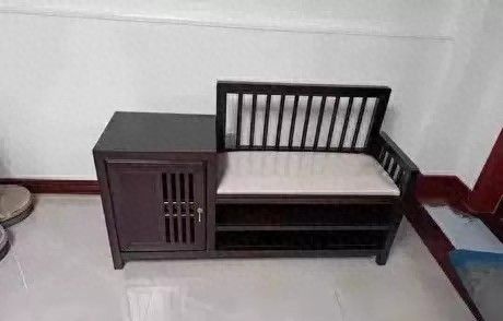 新中式实木收纳换鞋凳，入户玄关多功能一体设计