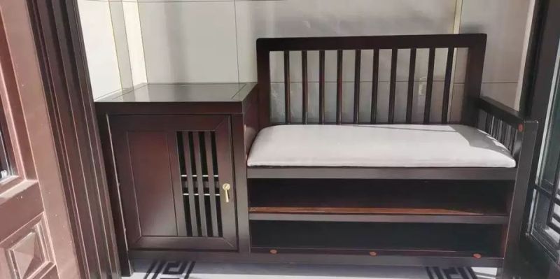 新中式实木收纳换鞋凳长条凳坐凳家用门口入户鞋柜一体鞋架玄关柜 - 家居知识