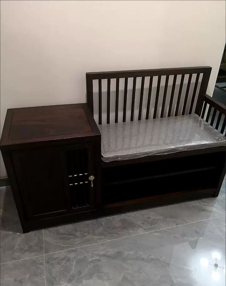 新中式实木收纳换鞋凳长条凳坐凳家用门口入户鞋柜一体鞋架玄关柜 - 家居知识