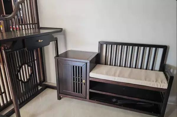 新中式实木收纳换鞋凳长条凳坐凳家用门口入户鞋柜一体鞋架玄关柜 - 家居知识