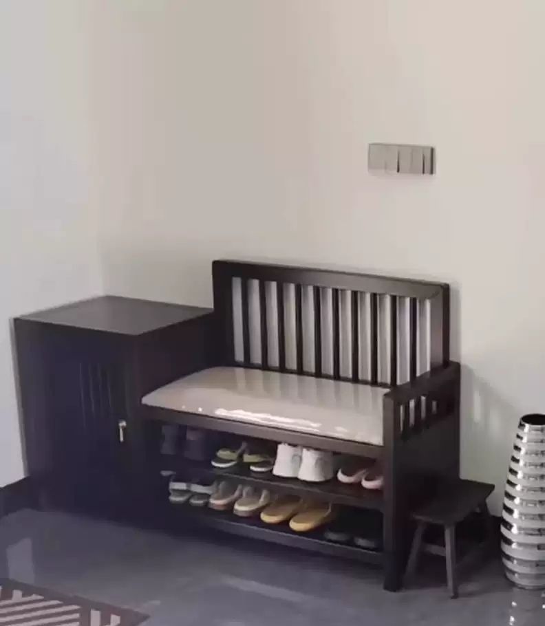 新中式实木收纳换鞋凳长条凳坐凳家用门口入户鞋柜一体鞋架玄关柜 - 家居知识