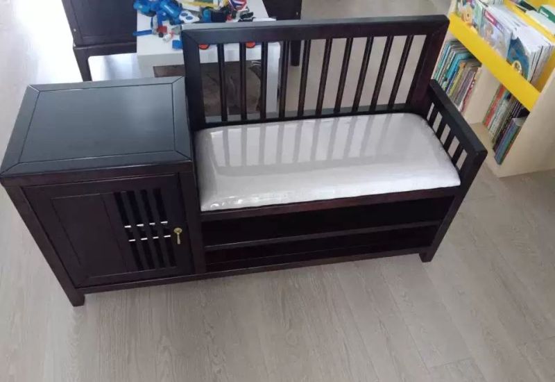 新中式实木收纳换鞋凳长条凳坐凳家用门口入户鞋柜一体鞋架玄关柜 - 家居知识