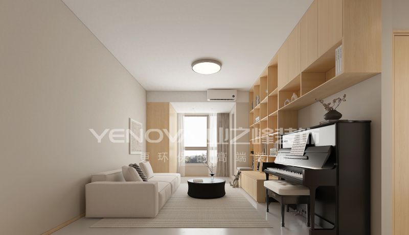 89㎡原木风装修案例，唐山万科·金域华府自然治愈家 | 业之峰装饰