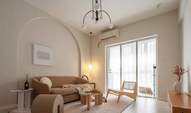 60㎡老破小爆改为中古风之家，拱形元素解决梁柱问题 - 家居知识