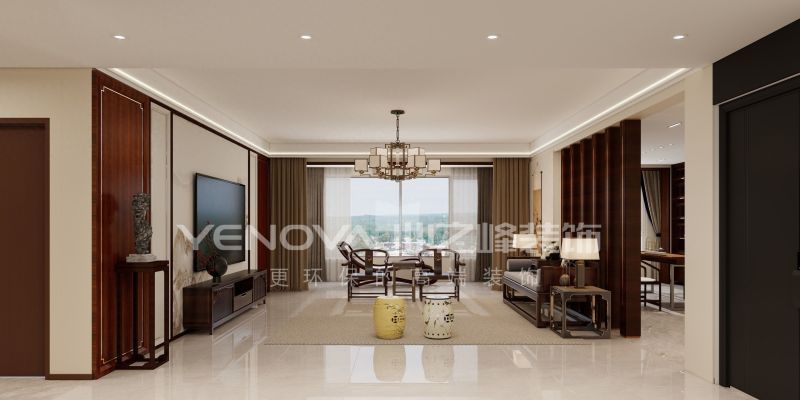 唐山唐城壹零壹270平方米现代中式风格装修效果案例|业之峰装饰 - 家居知识