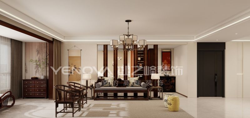 唐山唐城壹零壹270平方米现代中式风格装修效果案例|业之峰装饰 - 家居知识