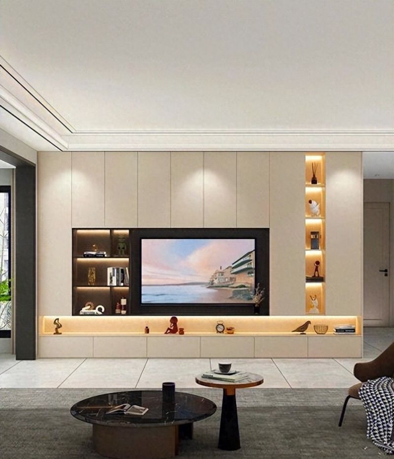 小户型必看！满墙电视柜的收纳妙用