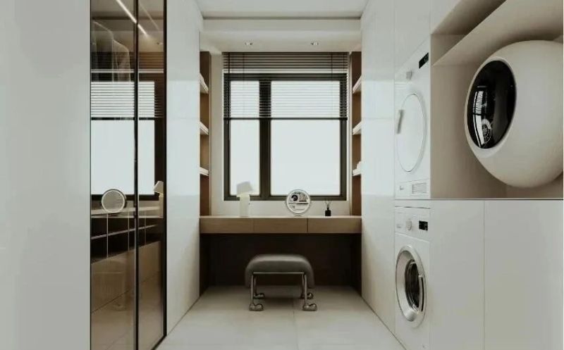 年轻人太会了！「洗烘机衣帽间一体化」设计，收纳力和颜值封神！ - 家居知识