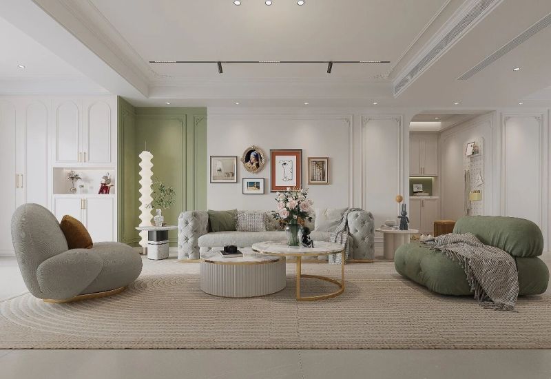 长沙湖湘花园小法风格设计：软硬搭配恰到好处，色彩鲜明舒适 - 家居知识