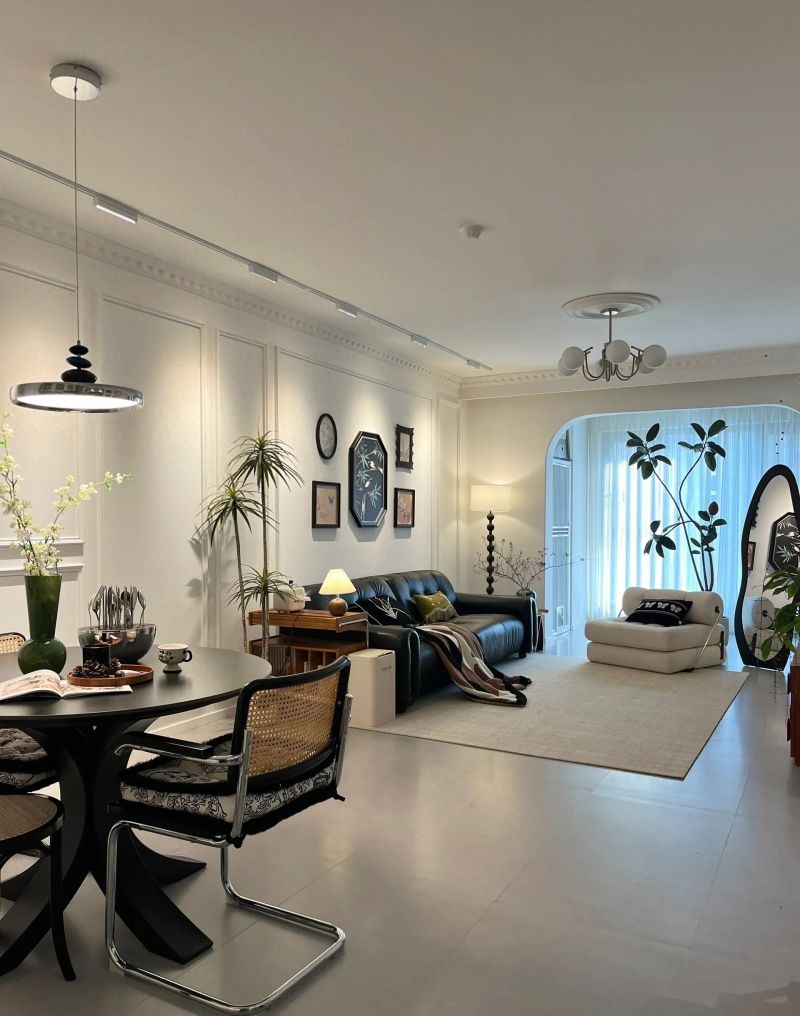 黑白经典配色打造法式接地气家居，惊艳又温馨！