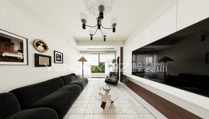 128㎡法式中古风装修案例，唐山中海·臻如府雅居设计