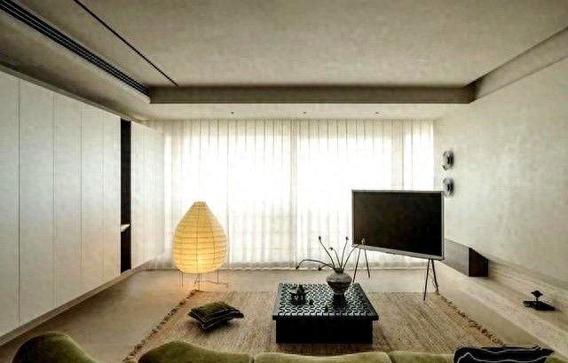 124㎡现代简约侘寂风私宅，自然与宁静的完美融合