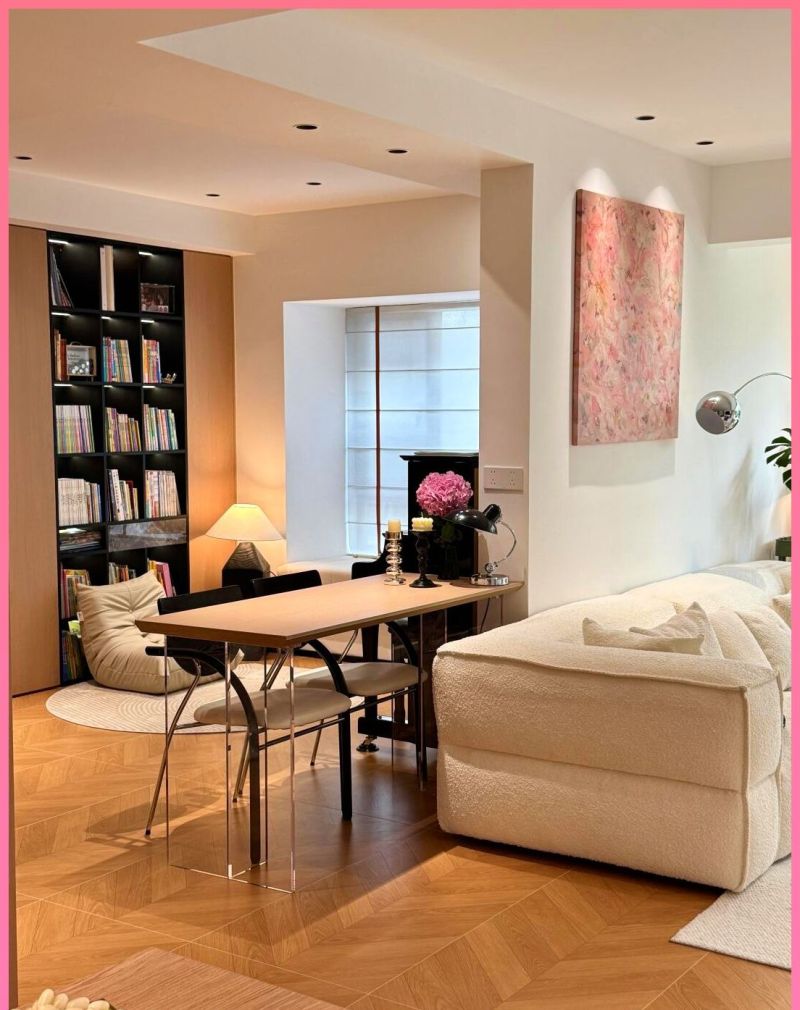 90后姑娘把89㎡的家装成"奶油梦境"，一进门就被治愈了 - 家居知识