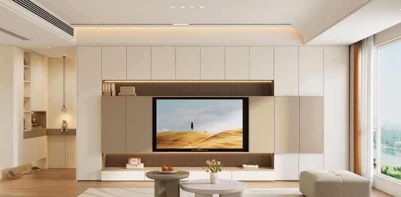 全友设计丨108㎡现代奶油风，客厅书房一体，小吧台让家超惬意！ - 家居知识