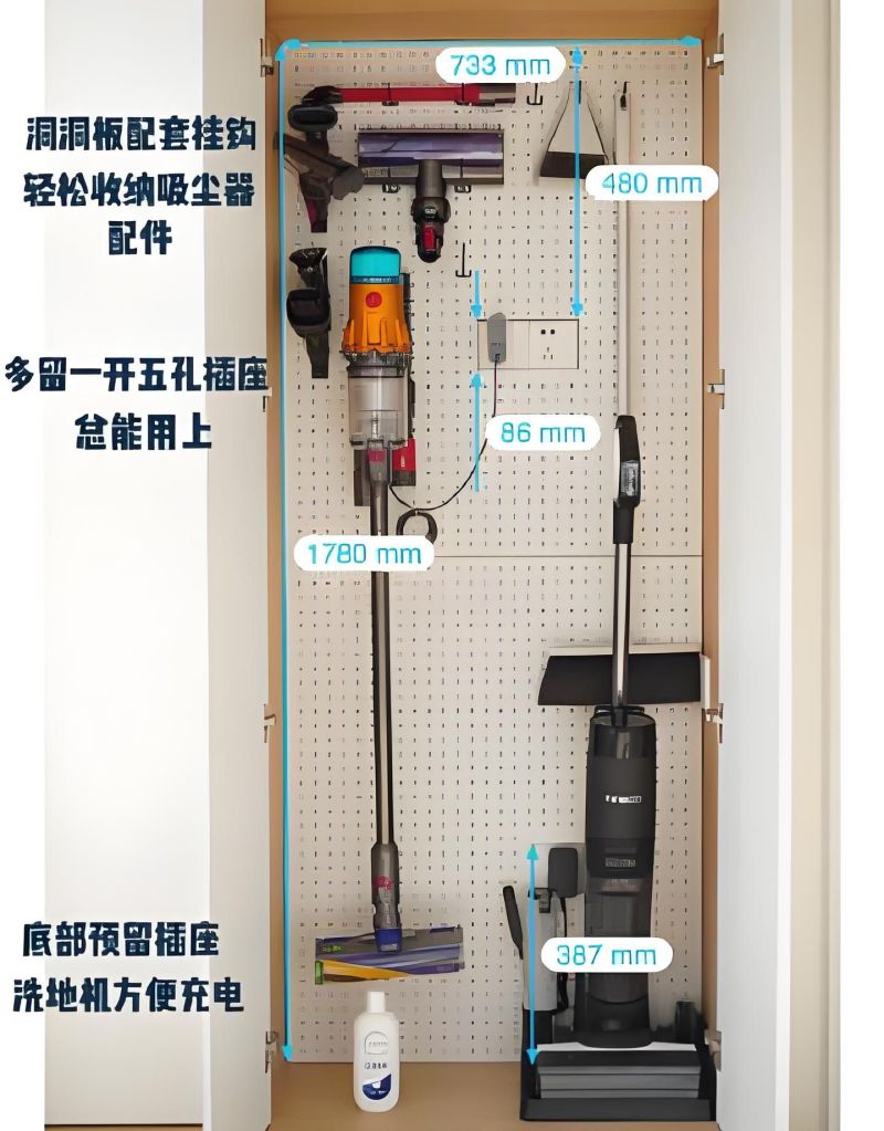 阳台别再只晒衣服了！这样打个柜子，吸尘器洗地机全藏起来！ - 家居知识