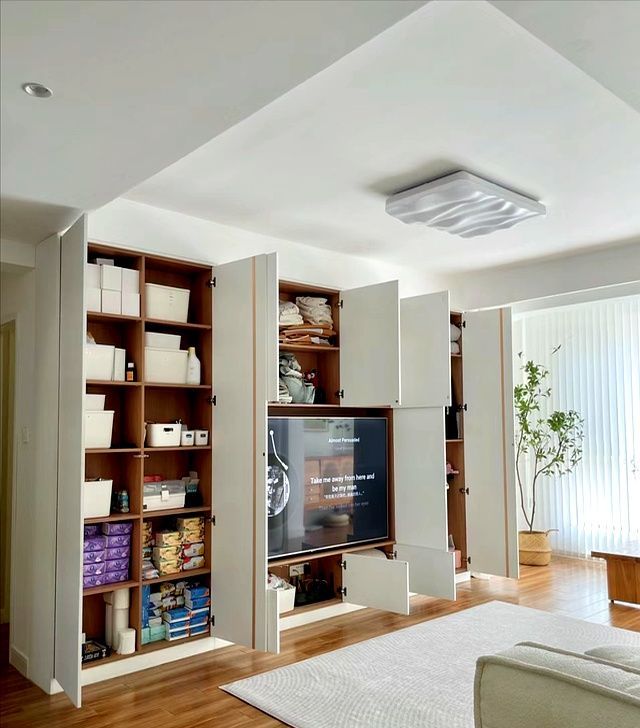 满墙电视柜多好用？看看这些成功案例，照着做能储物颜值高是真香 - 家居知识