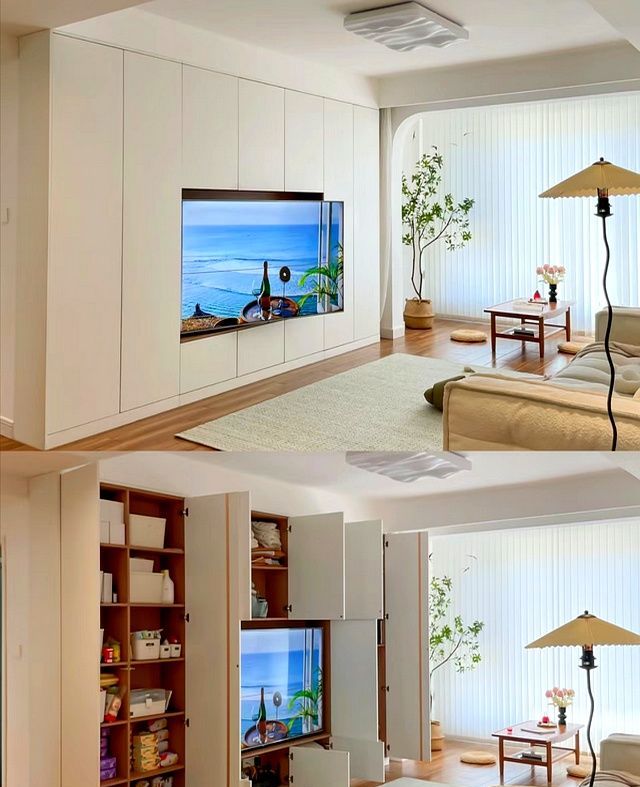 满墙电视柜多好用？看看这些成功案例，照着做能储物颜值高是真香 - 家居知识
