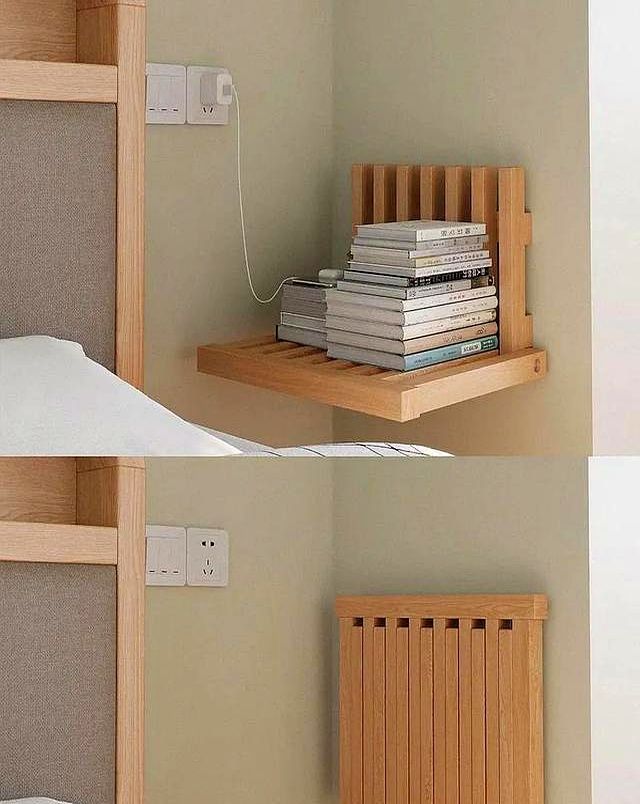 床头柜不买现成的！这样设计超实用，估计N多人想不到的设计方案 - 家居知识