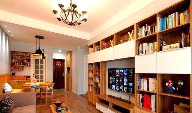 想在客厅设计书柜，其实不一定非要舍弃电视，这几种方式可以参考 - 家居知识