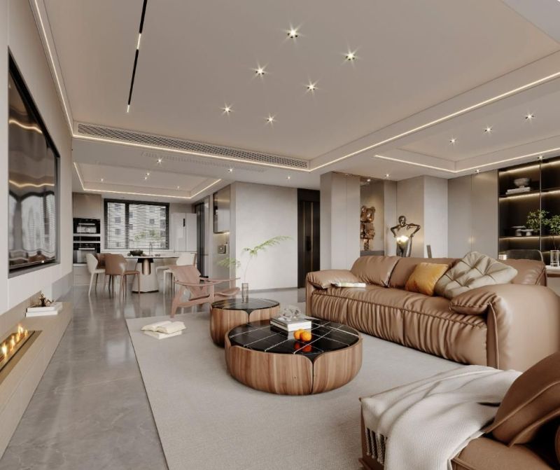 147㎡现代意式风平层装修-诸暨中茂府 - 家居知识