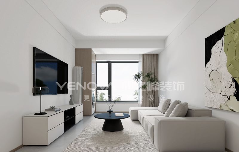 99㎡现代简约风装修案例，唐山荣盛·锦绣前程的精致生活空间