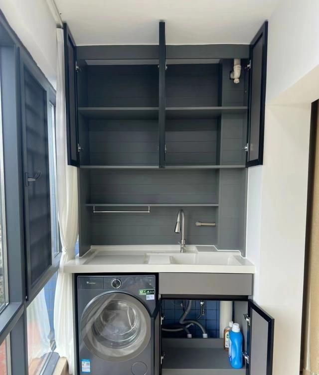 36款阳台洗衣机柜装修案例，抄作业 - 家居知识