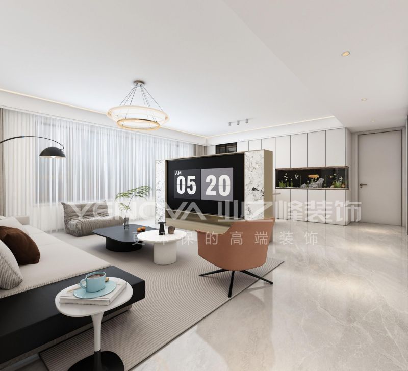 唐山中冶德贤公馆140平方米现代风格装修效果案例|业之峰装饰 - 家居知识