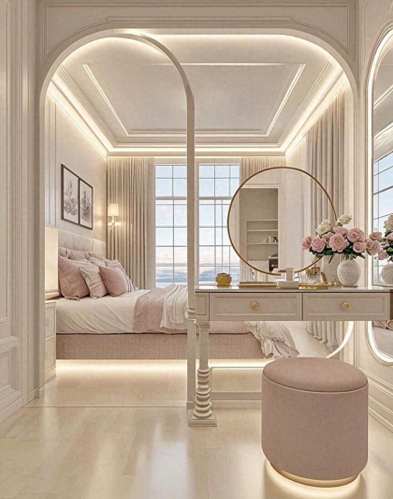 128㎡绝美法式奶油风！纯白+米粉配色治愈又高级，收藏必看