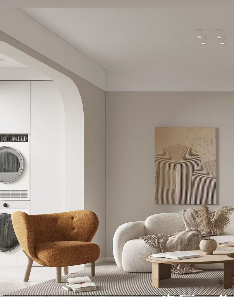 89㎡奶油极简效果图公开！采光+收纳+软装全细节，治愈系家装范本 - 家居知识