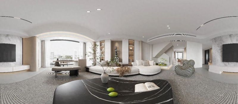 长沙合能枫丹新里现代风设计，大面积留白打造纯净耐看空间