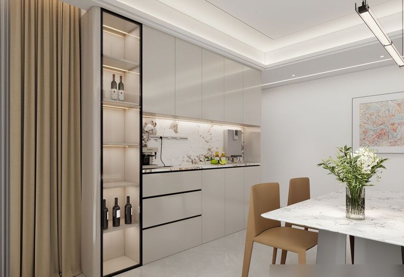 想要简单装修，又要餐边柜漂亮且实用，分享一款无数人效仿的造型 - 家居知识