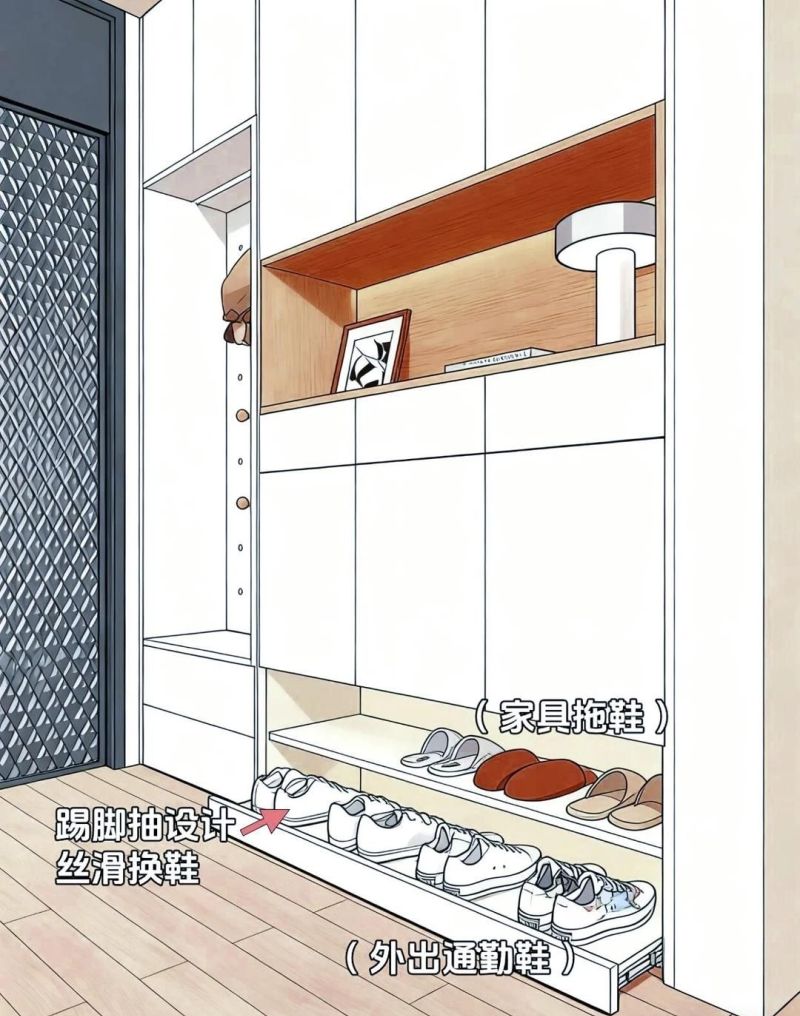 玄关窄鞋子堆成山？这款超薄鞋柜装100双还好看，小户型直接抄 - 家居知识