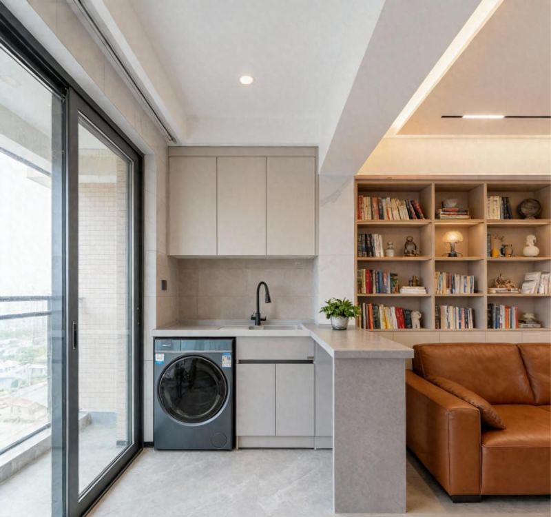 阳台变身洗衣区，功能与颜值如何完美兼顾？