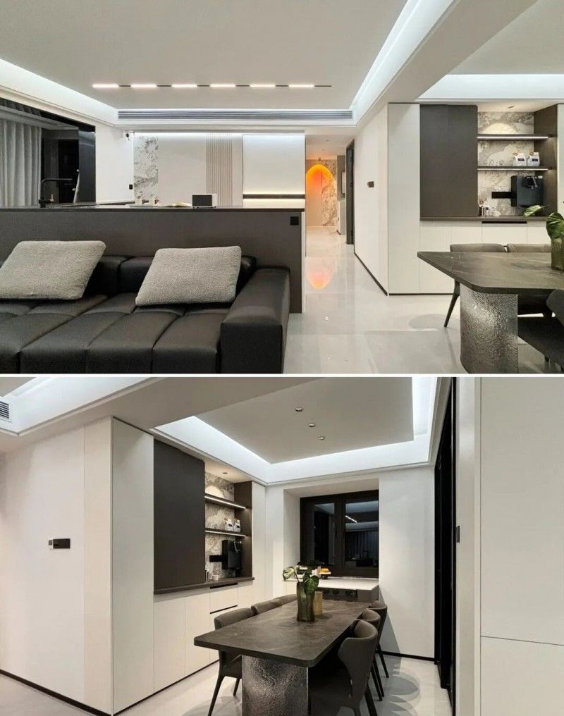 全友案例丨130㎡现代时尚风，黑白配色质感真绝了！ - 家居知识