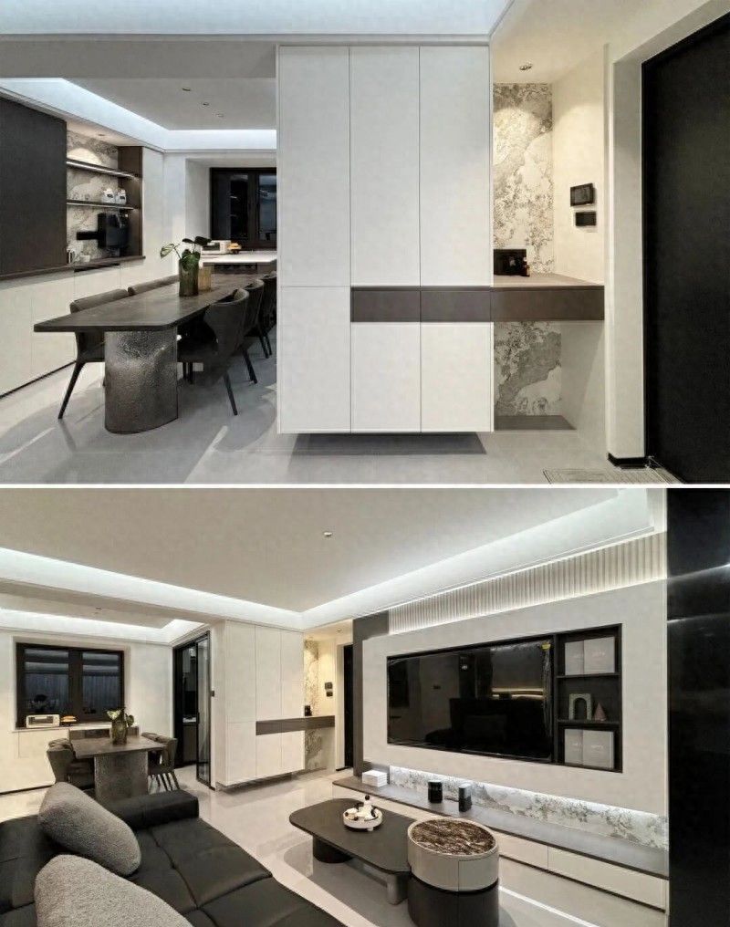 130㎡现代时尚风，黑白配色打造绝美质感空间
