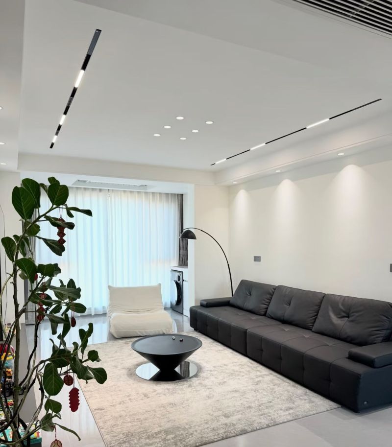 现代简约风完工实景｜通铺+无主灯，这质感谁看了不心动？ - 家居知识