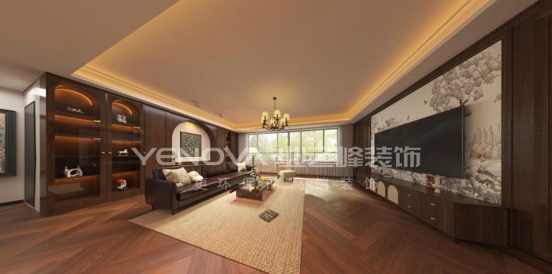 唐山陕建唐沣壹号院202平方米美式风格装修效果案例|业之峰装饰​ - 家居知识