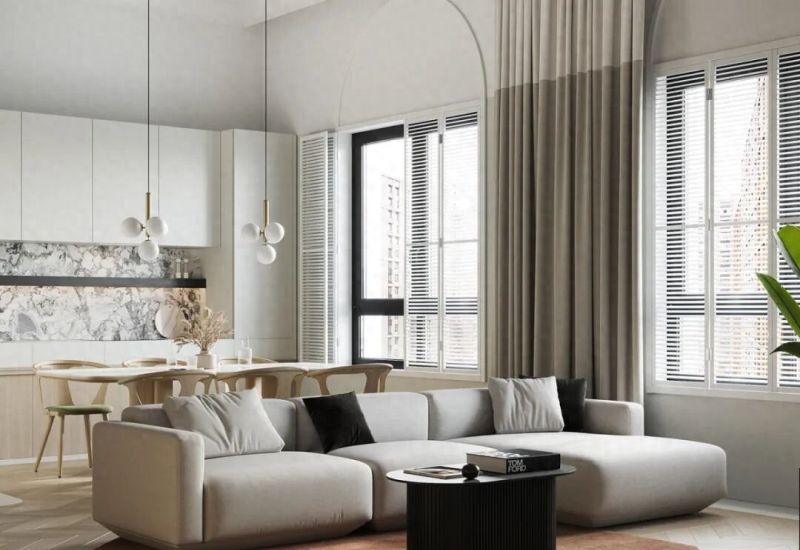 90㎡混搭风公寓，现代空间的艺术碰撞