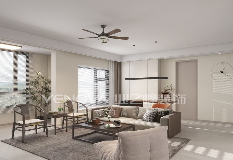 唐山禹洲凤凰府128平方米现代风格装修效果案例|业之峰装饰 - 家居知识