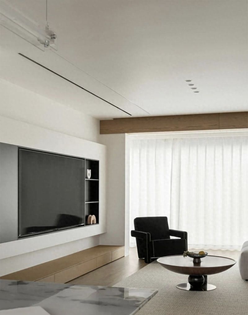 139㎡现代原木风，引光入室，框景成画