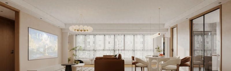 134㎡现代奶油风装修案例，诸暨大唐·碧桂园温馨住宅