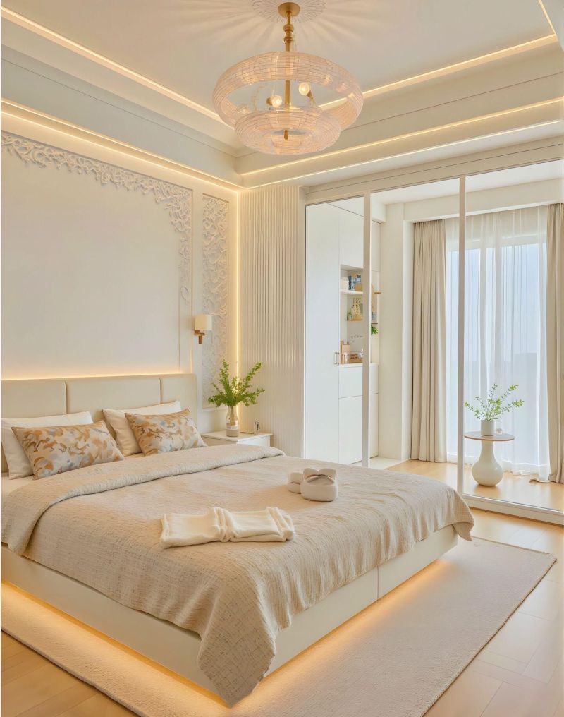 138平原本奶油风，客厅暖光灯感十足，也太暖了吧 - 家居知识