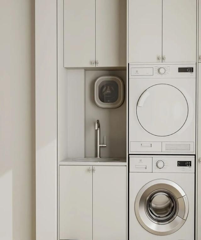 阳台洗衣机柜封神设计！8大功能+尺寸参考，收纳清洁一步到位 - 家居知识