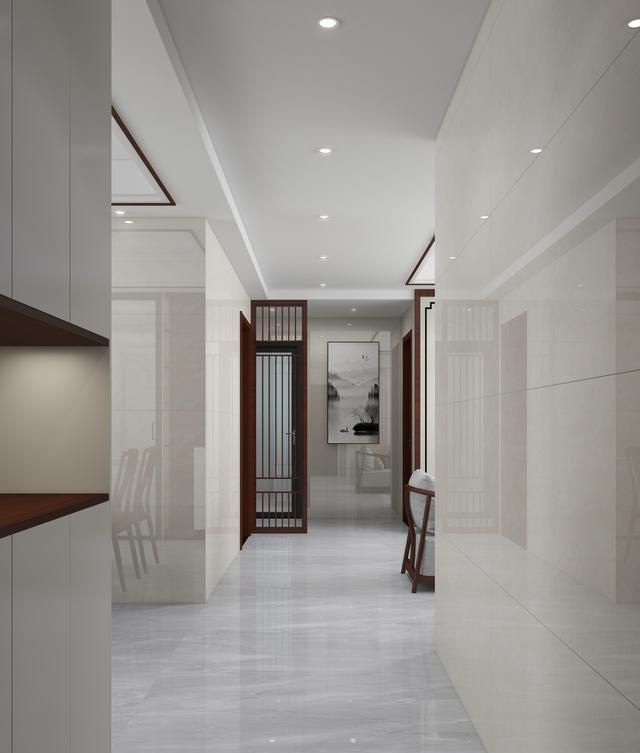 她将110平米的新房，装修成新中式，客厅胡桃木搭配瓷砖，真大方 - 家居知识