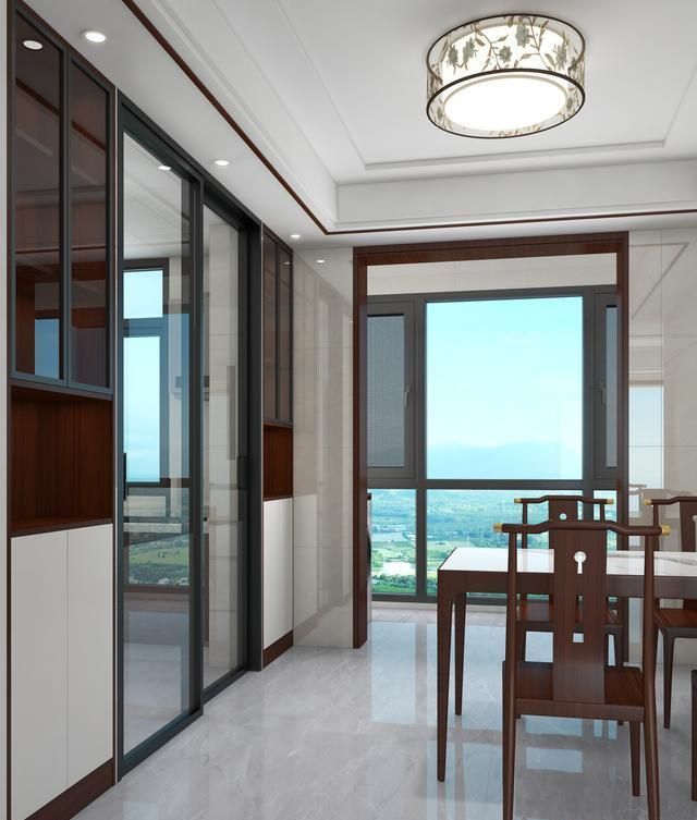 她将110平米的新房，装修成新中式，客厅胡桃木搭配瓷砖，真大方 - 家居知识