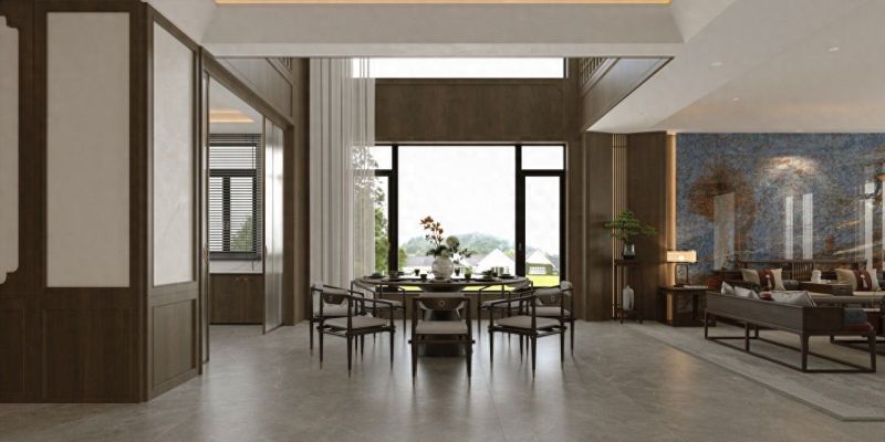 新中式大平层/别墅客厅设计方案解析