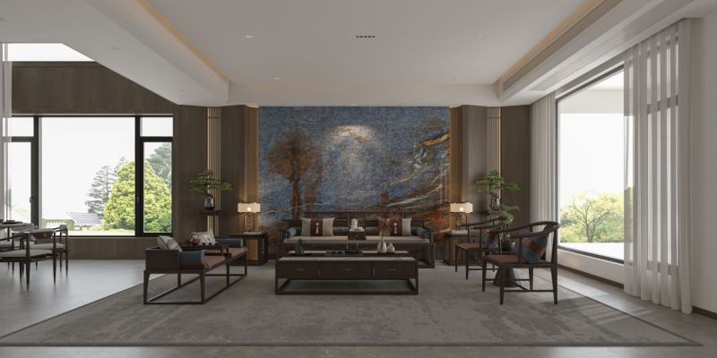 新中式大平层/别墅空间设计方案分享 · 客厅篇 - 家居知识