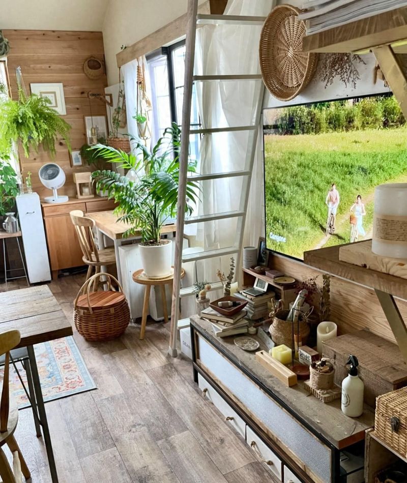 ins博主独居的森系阁楼，原木+藤编太治愈 - 家居知识